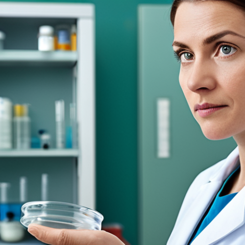 Home 4 생물학자 실무에서의 윤리적 문제 - The Ethical Biologist**
"A professional female biologist in a lab coat, thoughtfully gazing at a pe...