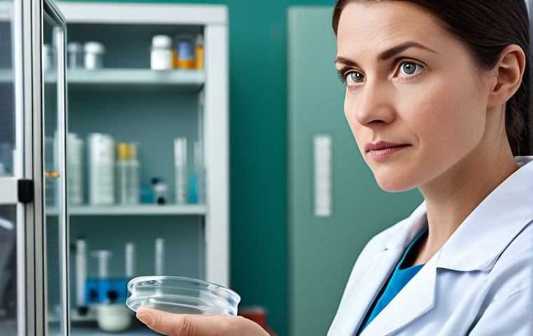 생물학자 실무에서의 윤리적 문제 - The Ethical Biologist**

"A professional female biologist in a lab coat, thoughtfully gazing at a pe...