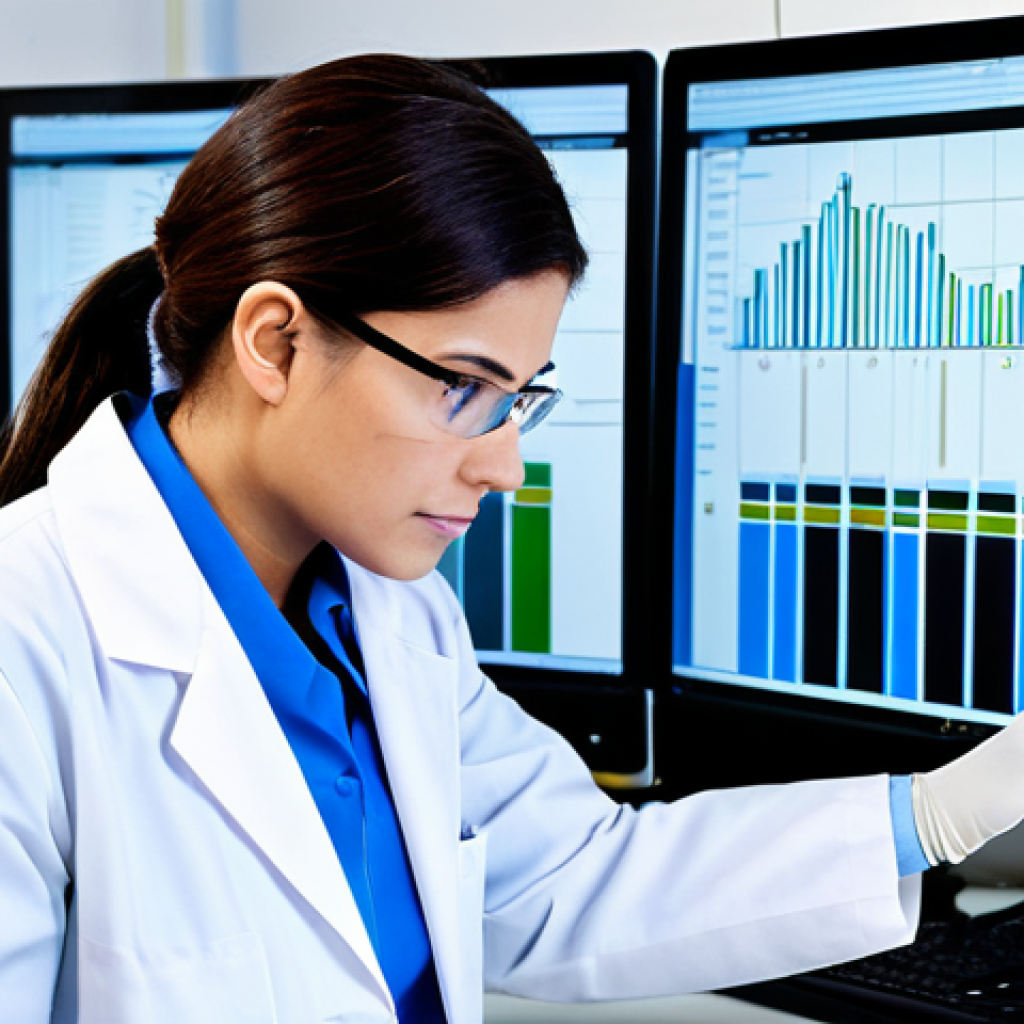 생물학자 기업 연구 개발에서의 역할 - Personalized Medicine Lab**

"A focused biologist in a modern lab, wearing a lab coat and safety gla...