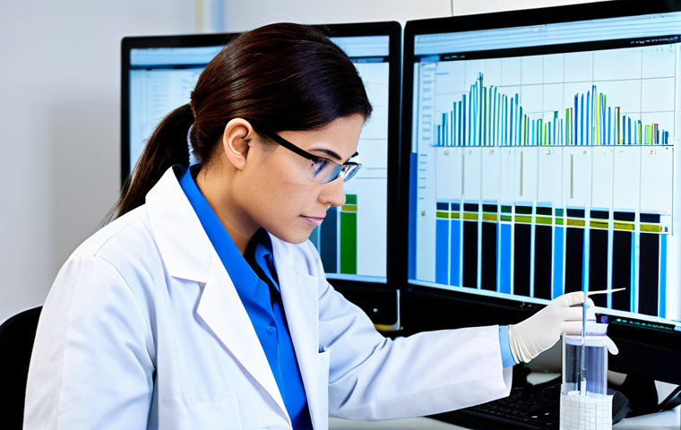 생물학자 기업 연구 개발에서의 역할 - Personalized Medicine Lab**

"A focused biologist in a modern lab, wearing a lab coat and safety gla...