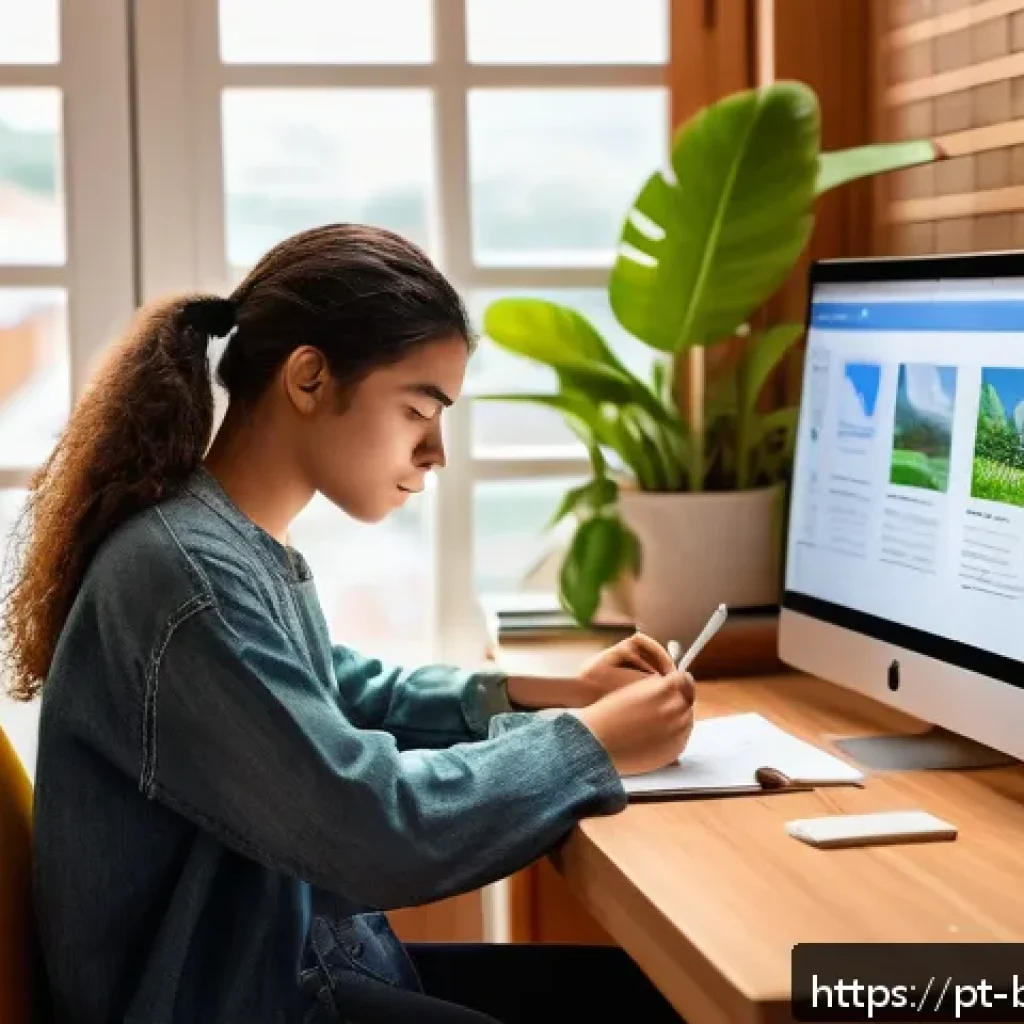 생물학자 이론 학습 전략 - A focused student studying biology at a wooden desk in a cozy, modern Brazilian home office, surroun...