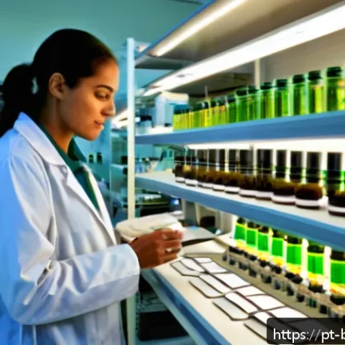 생물학자 연구 과정에서 겪는 어려움 - A dedicated Brazilian biologist in a modest public research laboratory, wearing a white lab coat ove...